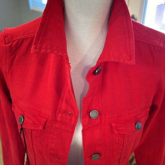 LIVERPOOL TRUCKER DENIM RED JACKET - Picture 3 of 13